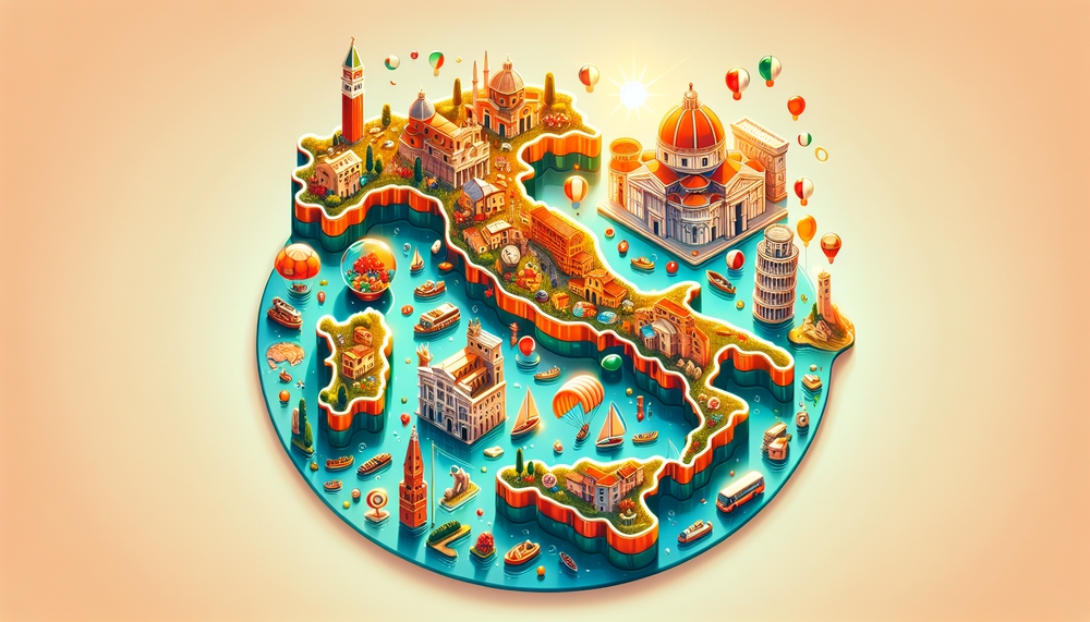 img of map of best places to visit in italy